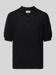 Poloshirt aus Viskose-Mix mit Strukturmuster von JAKE*S STUDIO MEN - 4