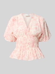 Blusenshirt mit Puffärmeln und V-Ausschnitt Modell 'Minutti' von Neo Noir - 28