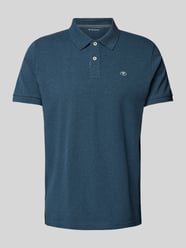 Poloshirt mit Logo-Stitching Modell 'Basic'  von Tom Tailor Blau - 35