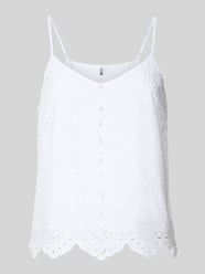 Bluzka bez rękawów o kroju regular fit z czystej bawełny model 'VILDE' od PIECES - 10