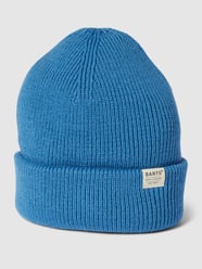 Beanie met labeldetail, model 'Kinabalu' van Barts Blauw - 25