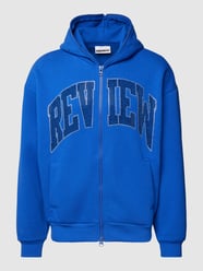 Oversized Sweatjacke mit Paillettenbesatz von REVIEW Blau - 1