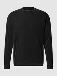 Longsleeve in unifarbenem Design Modell 'NOVAK' von Drykorn Schwarz - 32