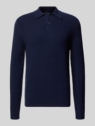 Slim Fit Strickpullover aus Woll-Kaschmir-Mix mit Polo-Kragen von Christian Berg Men - 35