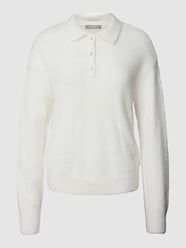 Gebreid jack met teddybont van Jake*s Collection Wit - 11