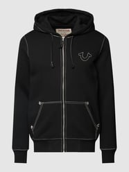 Sweatjacke mit Kontrastnähten von True Religion Schwarz - 23