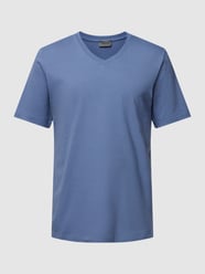 T-Shirt mit V-Ausschnitt von Hanro Blau - 31