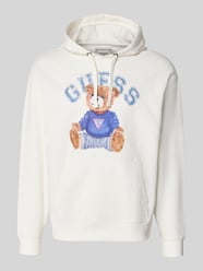 Hoodie mit Label-Print und Känguru-Tasche von GUESS - 22