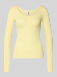 Slim fit shirt met lange mouwen van katoenmix, model 'KITTE' van Pieces - 1