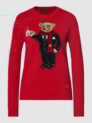 Strickpullover mit Label-Print Modell 'BEAR' von Polo Ralph Lauren Rot - 15