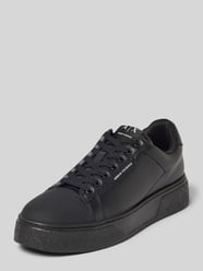 Sneakers van leermix met logodetail model 'Lion' van Armani Exchange - 4