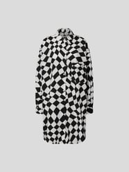 Oversized Hemdblusenkleid mit Karomuster von MM6 Maison Margiela Grau / Schwarz - 6