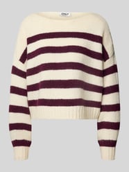 Sweter z dzianiny o kroju regular fit ze wzorem na całej powierzchni model ‘LAYA’ od ONLY - 9