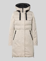 Gewatteerde jas met capuchon van Amber & June Beige - 7