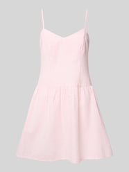 Minikleid mit Herz-Ausschnitt und Spaghettiträgern von Review Pink - 34