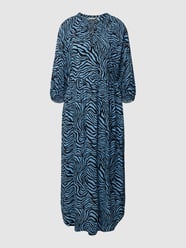 Midikleid mit Animal-Print Modell 'Joella' von B.Young Blau - 39