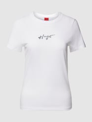 T-Shirt mit Label-Print von HUGO Weiß - 34