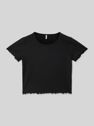 Regular Fit T-Shirt mit Rüschen Saum Modell 'NELLA' von Only - 3