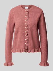 Regular Fit cardigan met ronde hals model 'Jacia' van VILA Fuchsia - 32