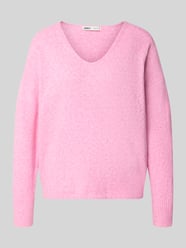 Relaxed Fit Pullover mit V-Ausschnitt von ONLY Pink - 36