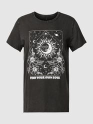 T-shirt met motiefprint, model 'LUCY' van Only Zwart - 21