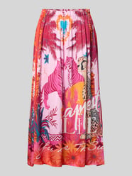 Midirock aus reiner Viskose mit Allover-Motiv-Print von miss goodlife - 3