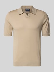Slim Fit Poloshirt aus Lyocell-Baumwoll-Mix von OLYMP Level 5 Beige - 46