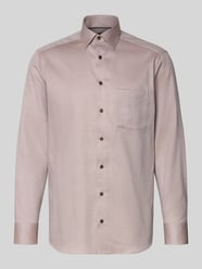 Regular Fit Business-Hemd aus Baumwolle mit Kentkragen von OLYMP Beige - 5