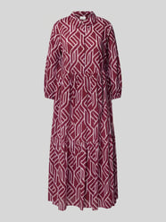 Midi-jurk met platte kraag van s.Oliver BLACK LABEL Bordeaux - 28