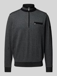 Sweatshirt mit Stehkragen von bugatti Grau - 36