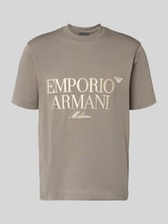 T-Shirt mit Label-Stitching von Emporio Armani - 35