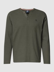 Longsleeve in melierter Optik von Lerros Grün - 41