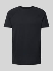 T-shirt z prążkowanym okrągłym dekoltem od REVIEW - 47