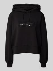 Cropped Hoodie mit Kapuze von ARMANI EXCHANGE Schwarz - 3