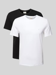 T-Shirt mit Label-Stitching von CK Calvin Klein - 36