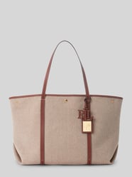 Shopper met leer en labelhanger van Lauren Ralph Lauren Beige - 46