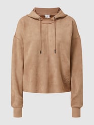 Hoodie in Veloursleder-Optik von Guess Beige - 48