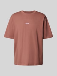 T-Shirt mit Label-Print Modell 'Nalono' von Hugo Blue Braun - 10