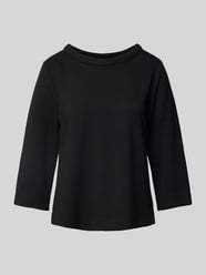 Regular Fit Sweatshirt mit 3/4-Arm und Strukturmuster von s.Oliver BLACK LABEL Schwarz - 39