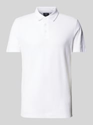 Regular Fit Poloshirt in melierter Optik Modell 'Alanas' von JOOP! Jeans Weiß - 35