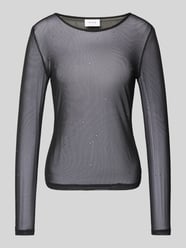 Longsleeve in semitransparentem Design Modell 'NORA' von Vila Schwarz - 46