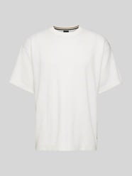 T-Shirt mit geripptem Rundhalsausschnitt Modell 'Darimo' von BOSS Weiß - 19