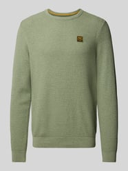 Strickpullover mit gerippten Abschlüssen von PME Legend Grün - 11