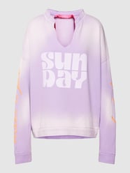 Bluza z efektem batiku od Yippie Hippie Fioletowy - 23