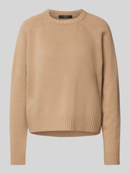 Gebreide pullover met ribboorden, model 'GABBIA' van Weekend Max Mara Bruin - 39