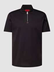 Regular Fit Poloshirt mit Label-Patch von HUGO Schwarz - 20