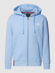 Sweatjacke mit Kapuze und Eingrifftaschen von Alpha Industries Blau - 35