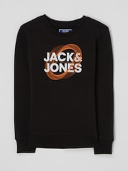 Bluza z mieszanki bawełny model ‘Luca’ od Jack & Jones Czarny - 17