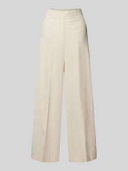 Wide Leg Stoffhose mit elastischem Bund von Stefanel Beige - 5