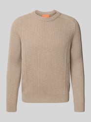 Gebreide pullover van wol, model 'Fuji' van CRUNA Beige - 21